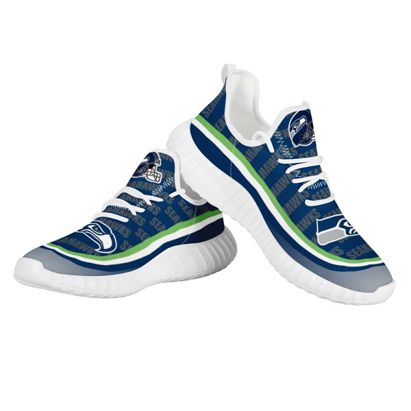 Women's Seattle Seahawks Mesh Knit Sneakers/Shoes 010